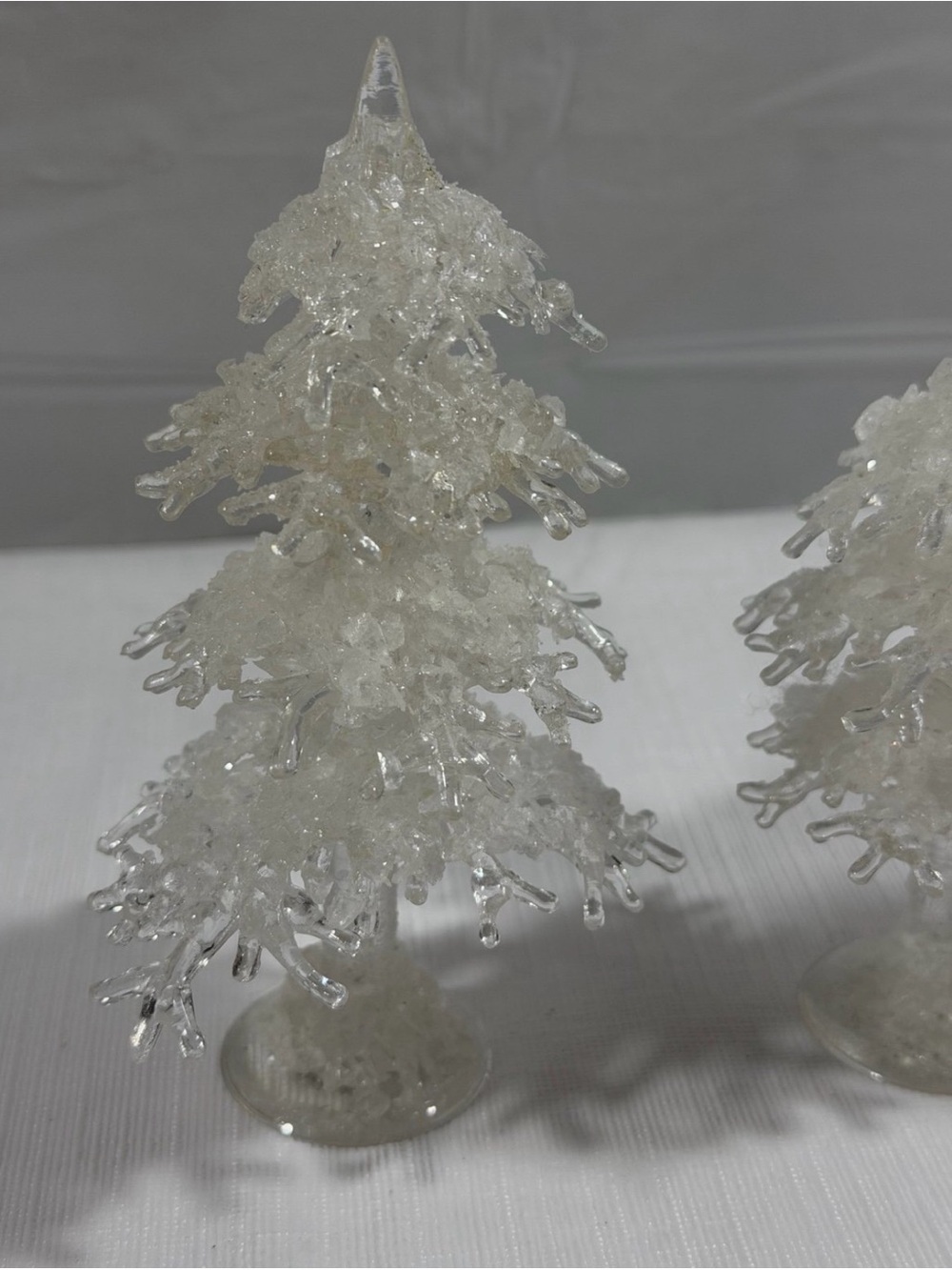 Department 56 Village Accessories Icy Trees Small Set of 3 #56.52889 w/ Box - Picture 3 of 5